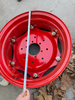 Red Painted Farm Tractor Steel Wheel Rim With Tire Lock Bolts Heavy Duty Agricultural Machinery Replacement Wheel Hub 11.2-24