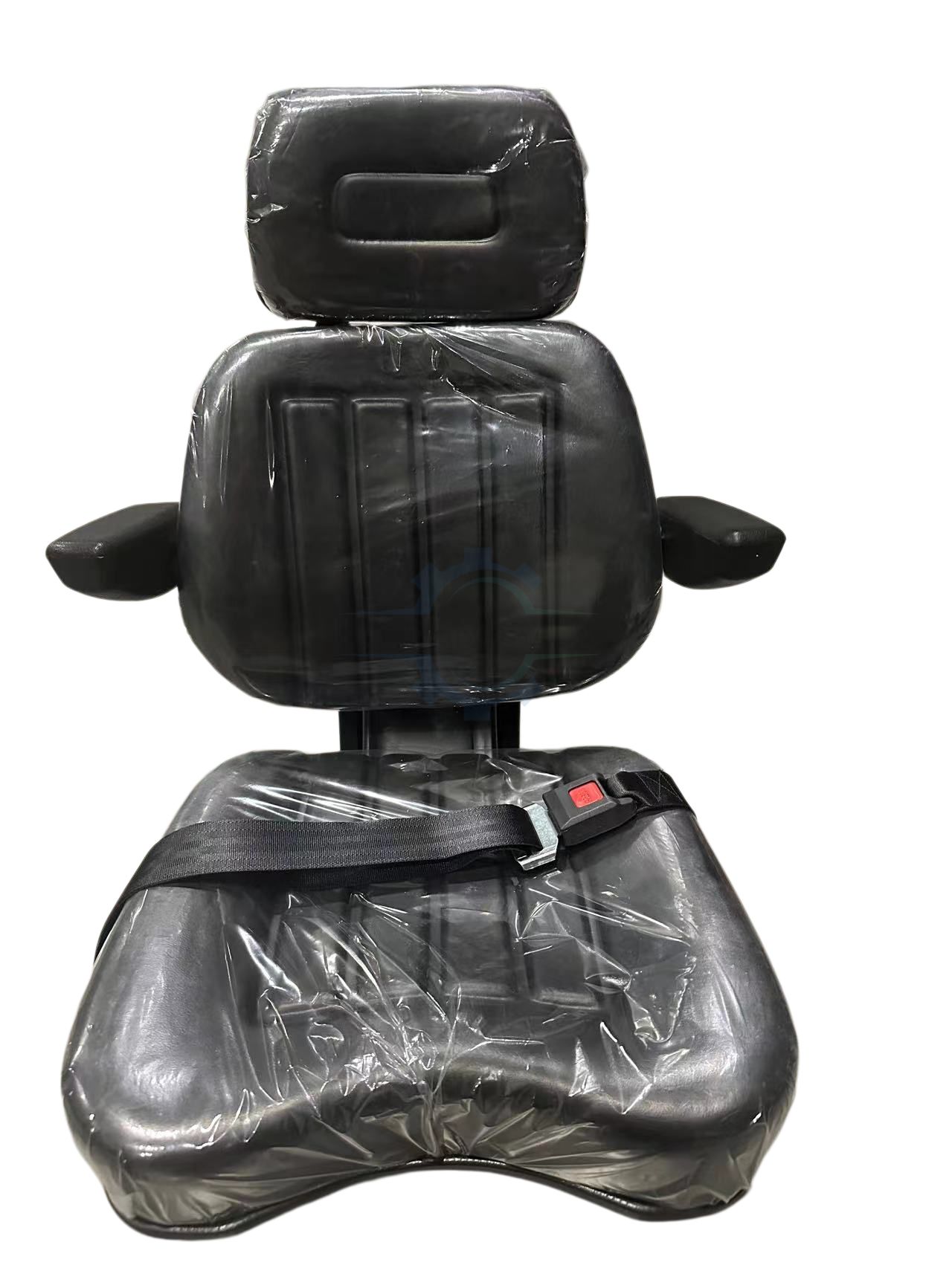 Universal Headrest Seat for Construction & Agricultural Machinery - Ergonomic Black PU Seat, Adjustable Backrest. FD-819
