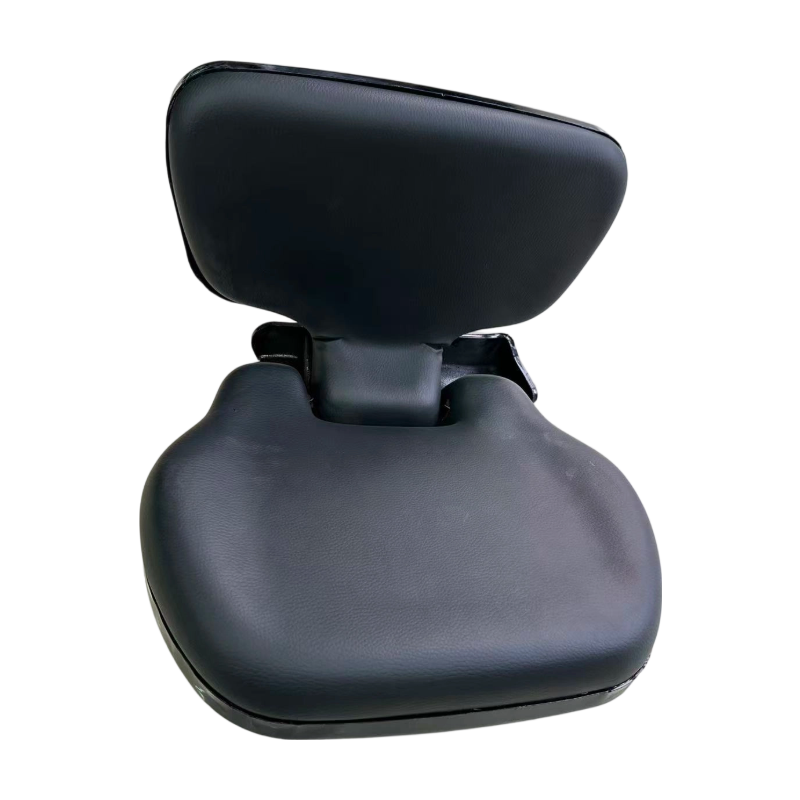 Black PVC Foldable Co-pilot Seat Compact Auxiliary Passenger Seat for Tractor Harvester Loader Excavator Farm Construction Machinery Secondary Seat