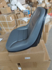 Gray PVC Leather Fixed Tractor Operator Seat, Simple Lightweight Machinery Seat for Mini Excavator Forklift Lawn Mower FD-826