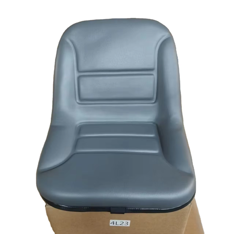 Gray PVC Leather Fixed Tractor Operator Seat, Simple Lightweight Machinery Seat for Mini Excavator Forklift Lawn Mower FD-826