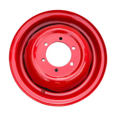 Red Painted Agricultural Tractor Steel Wheel Rim 6 Bolt Holes Heavy Duty Farm Machinery Wheel Hub Replacement Rim for Small Tractor 7-16