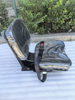 Black Compact Tractor Seat With Headrest Safety Belt, Mini Farm Machinery Driver Seat For Small Loader Forklift FD-807