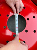 Red Painted Farm Tractor Steel Wheel Rim With Tire Lock Bolts Heavy Duty Agricultural Machinery Replacement Wheel Hub 11.2-24