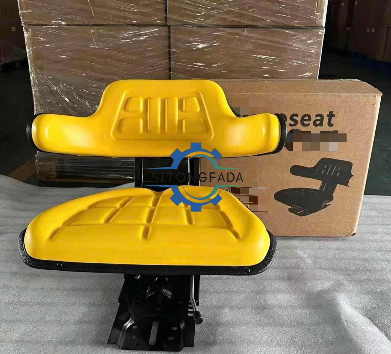 Factory Direct Supply Yellow Mechanical Suspension Tractor Seat With Armrest Universal Seat For Tractor FD-810