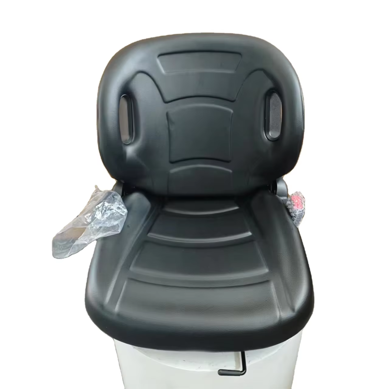 Adjustable PVC Leather Tractor Seat Without Armrest, Reclining Engineering Seat for Forklift Loader Excavator FD-823