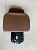 Heavy Duty Foldable Co-pilot Seat Brown PVC Leather Auxiliary Passenger Seat for Farm Tractor Construction Loader Excavator Spare Seat