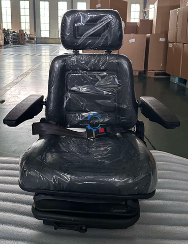 Factory Direct Mechanical Suspension Tractor Seat With Armrest Headrest & Standard Safety Belt For Farm & Construction Machinery FD-801