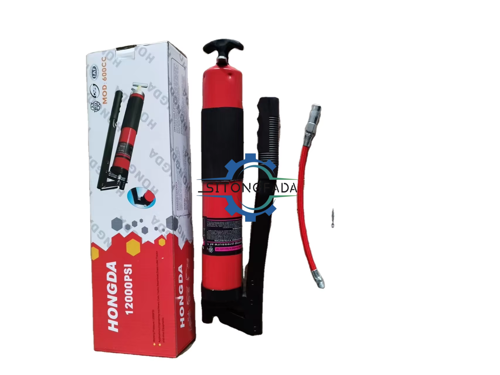 Factory Direct 12000PSI Manual Grease Gun With Flexible Hose Extension Nozzle for Tractor Truck Agricultural Machinery