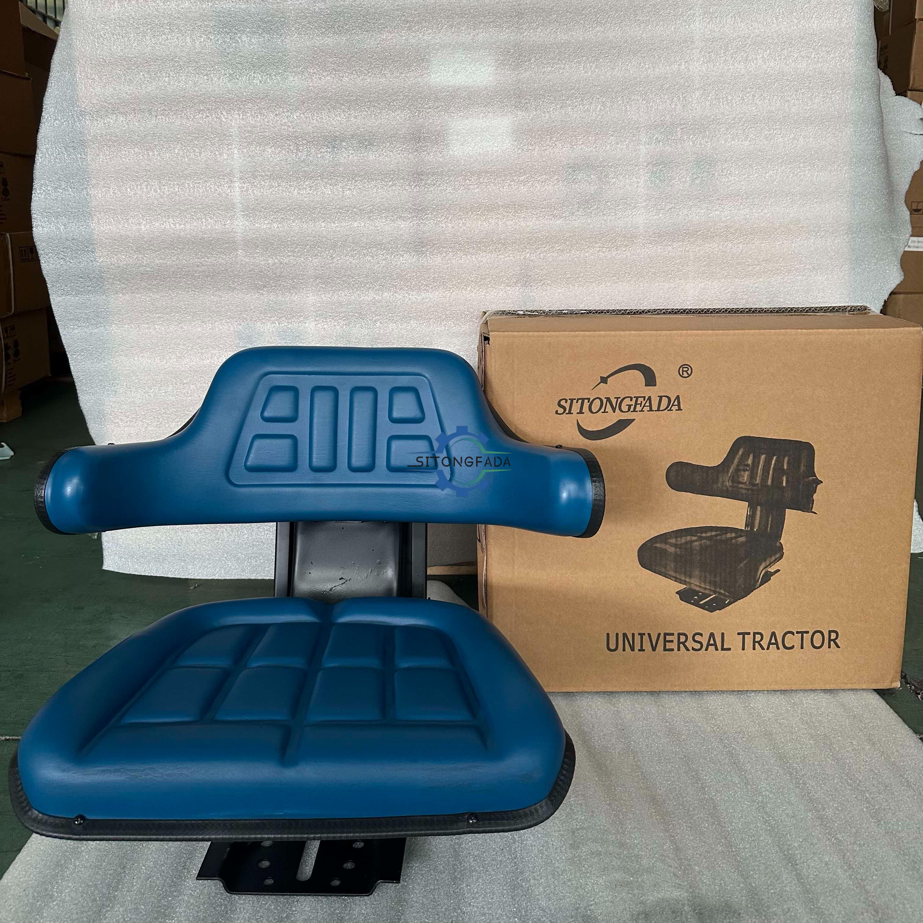 Factory Wholesale Soft Cushioned Universal Tractor Seat Blue PVC Driver Seat For Multiple Farm Tractors Hot Demand Model FD-810
