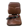 Brown PVC Compact Tractor Driver Seat with Safety Belt, Mini Farm Machinery Seat for Small Loader Excavator Forklift FD-218