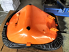 Orange Base Black PVC Mini Machinery Seat, Compact Small Tractor Forklift Driver Seat Without Backrest FD-110