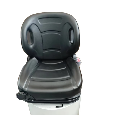 Adjustable Sliding PVC Leather Tractor Seat, Reclining Operator Seat for Forklift Loader Small Construction Machinery FD-823-1