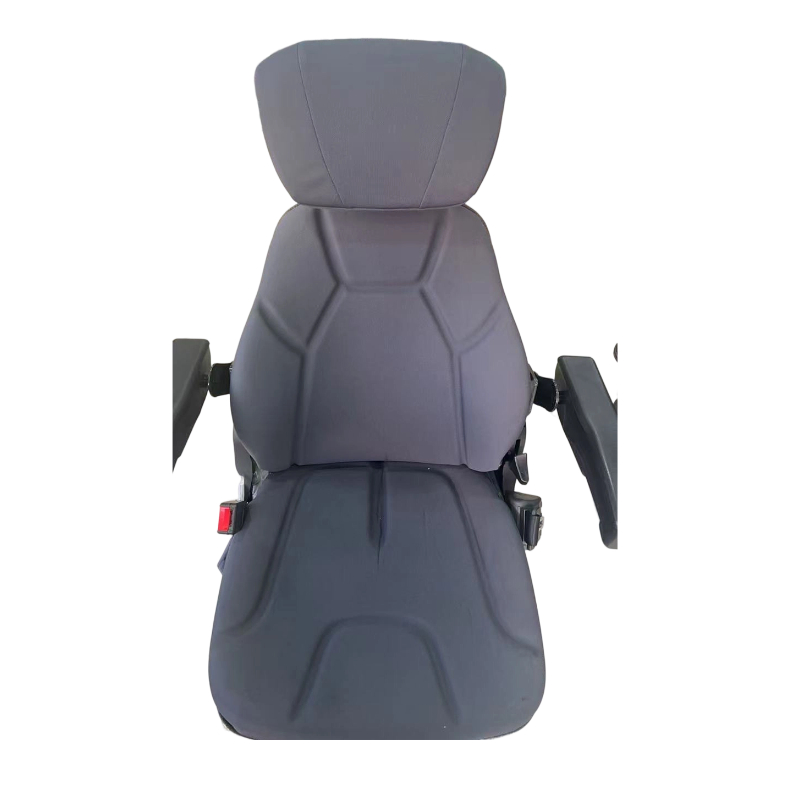 Fabric Suspension Tractor Seat With Headrest Armrest Safety Belt, Heavy Duty Driver Seat for Harvester Excavator Loader FD-985